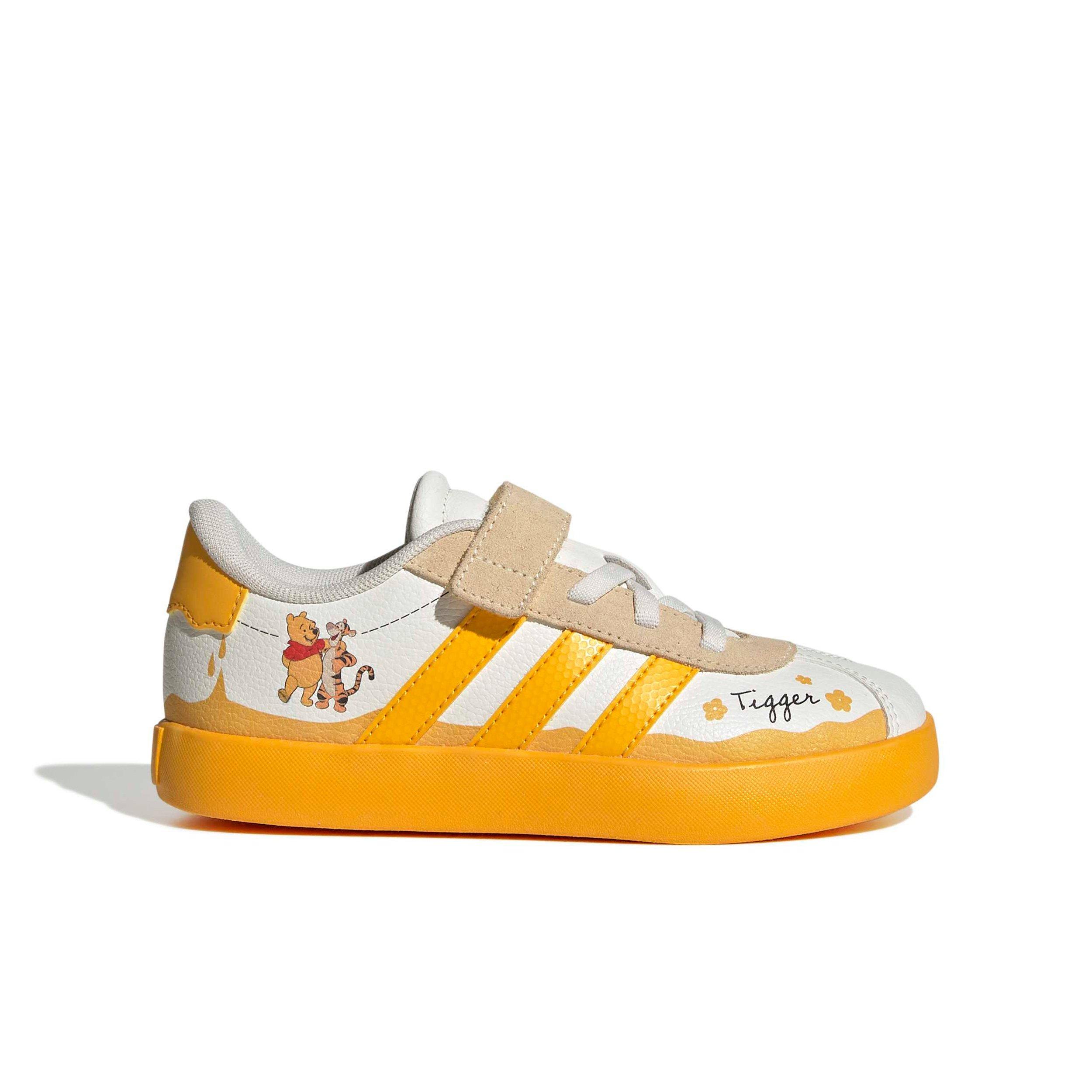 adidas Disney VL Court 3.0 "Off White/Crew Yellow/Core Black" Preschool Boys' Shoe - OFF WHITE/YELLOW/BLACK